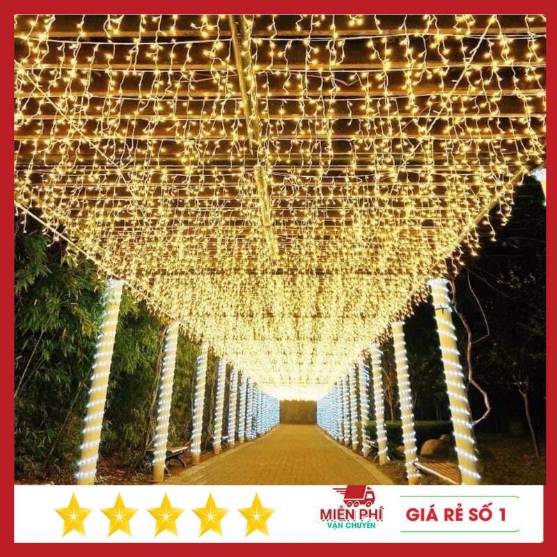 Đèn led mành thả trang trí 6m ánh sáng vàng