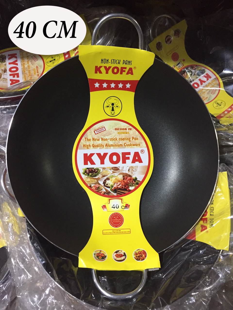 [CHẢO SIZE BỰ ] Chảo chống dính 2 quai sâu lòng Kyofa 40cm - Hàng Việt Nam sơn tĩnh điện chịu nhiệt tốt chảo hàng công ty