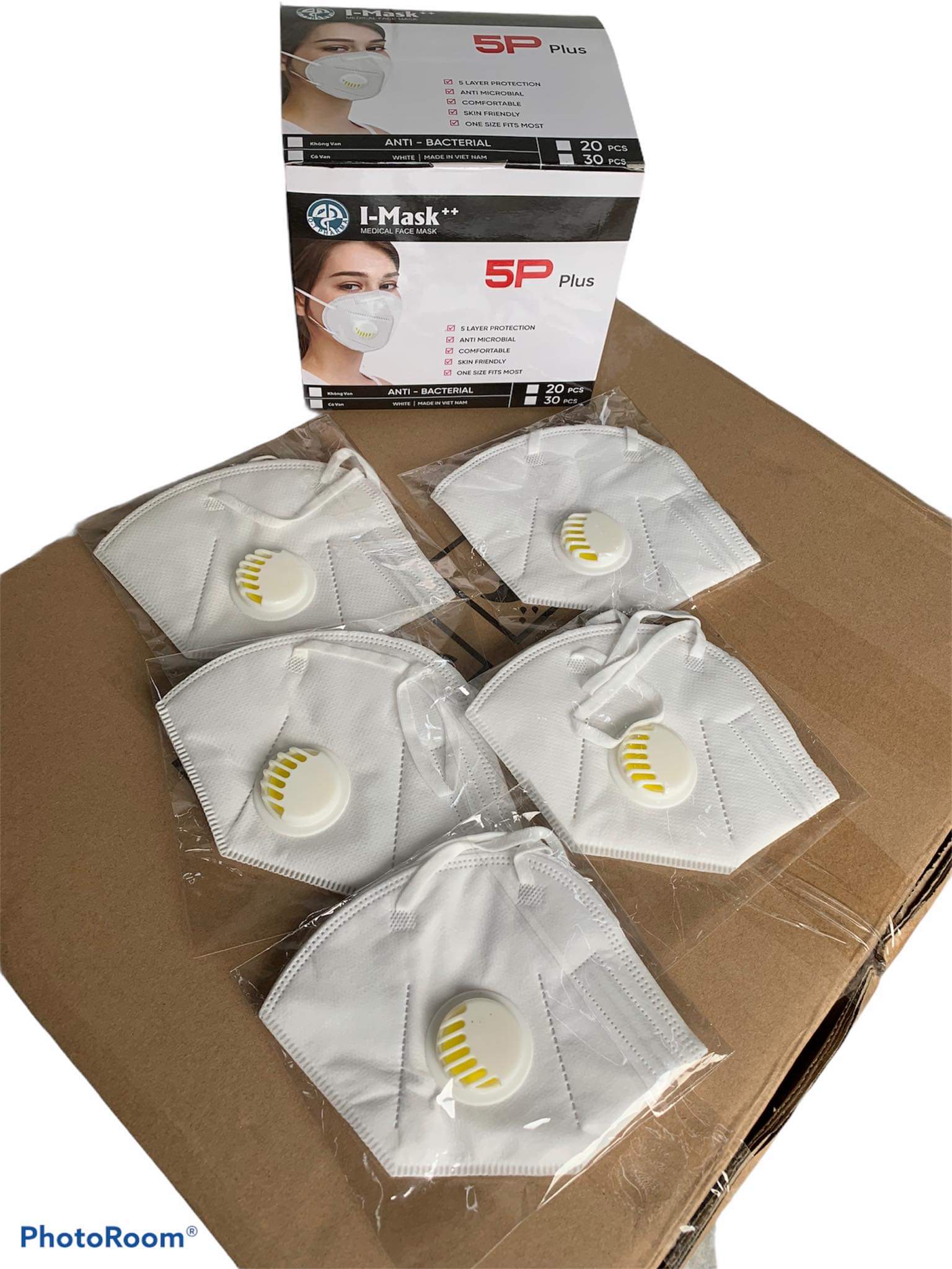 Hộp 20 cái khẩu trang n95 có van thở imask xuất mỹ, khẩu trang n95 chính hãng - hàng có chứng nhận fda