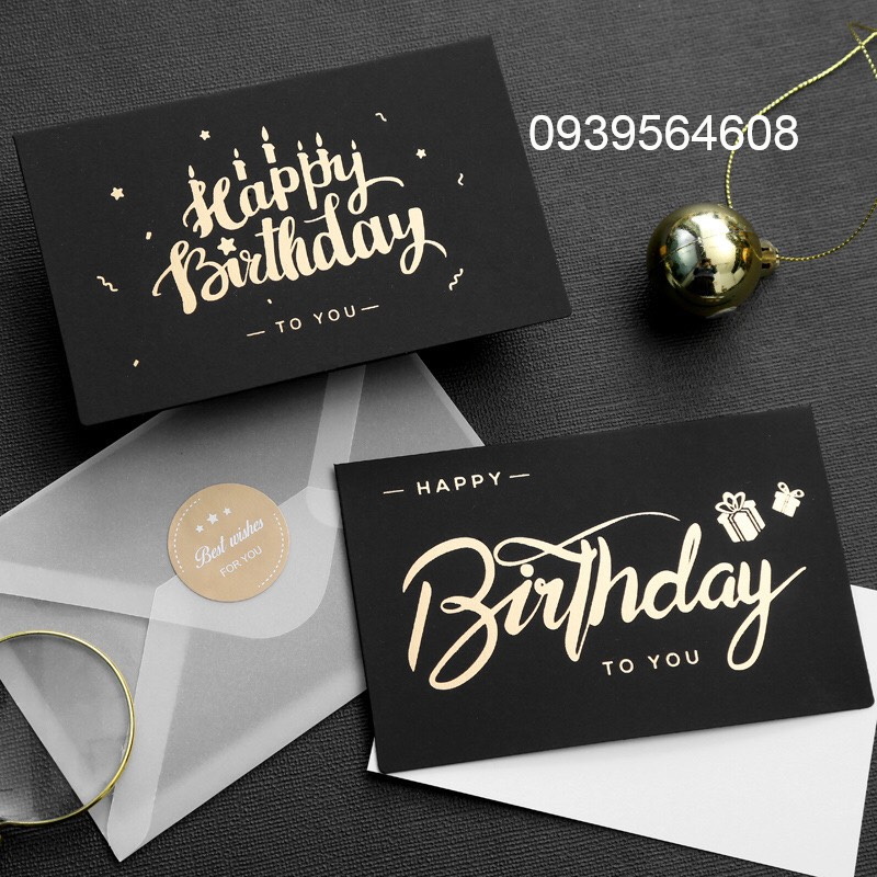 Combo 5 Thiệp ghi lời chúc, thiệp chúc mừng sinh nhật, thiệp anniversary