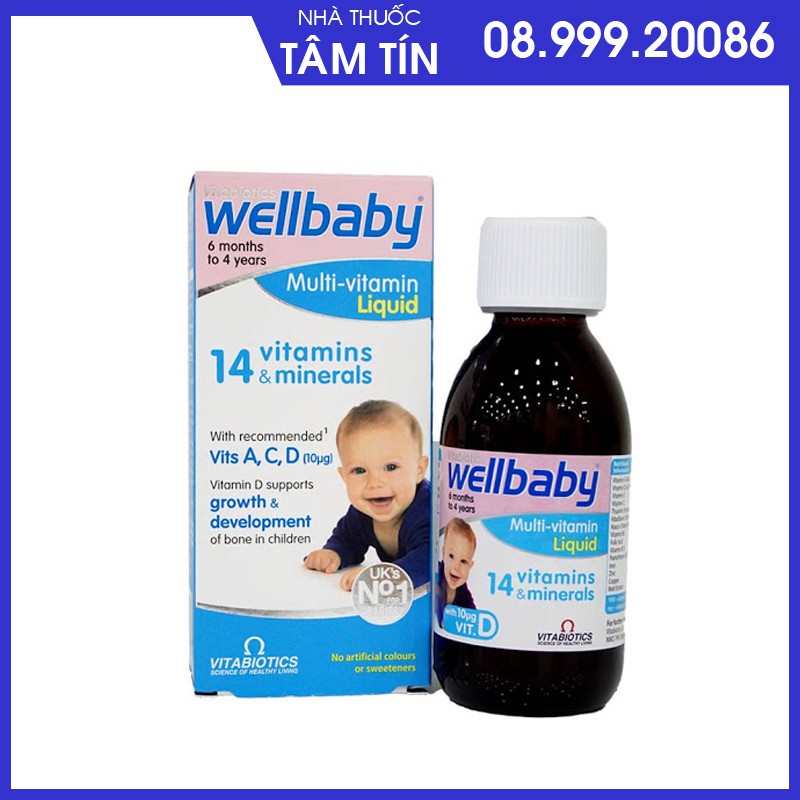 Multi Vitamin WellBaby Liquid bổ sung Vitamin cho bé