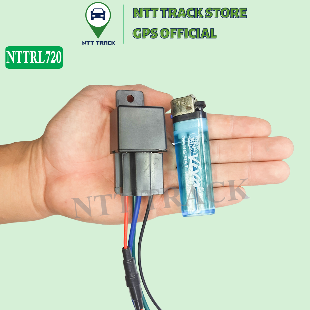 Định Vị NTTRL720 Dạng Rơ Le - Xem Vị Trí Xe Trên Điện Thoại