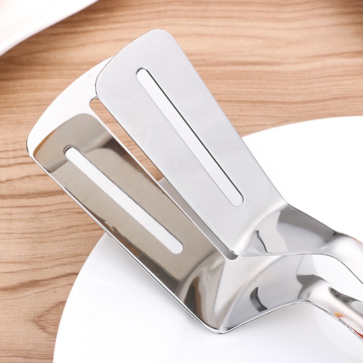 Kẹp Gắp Thịt Nướng, Đồ Chiên Rán Chữ Nhật Inox Cỡ Lớn