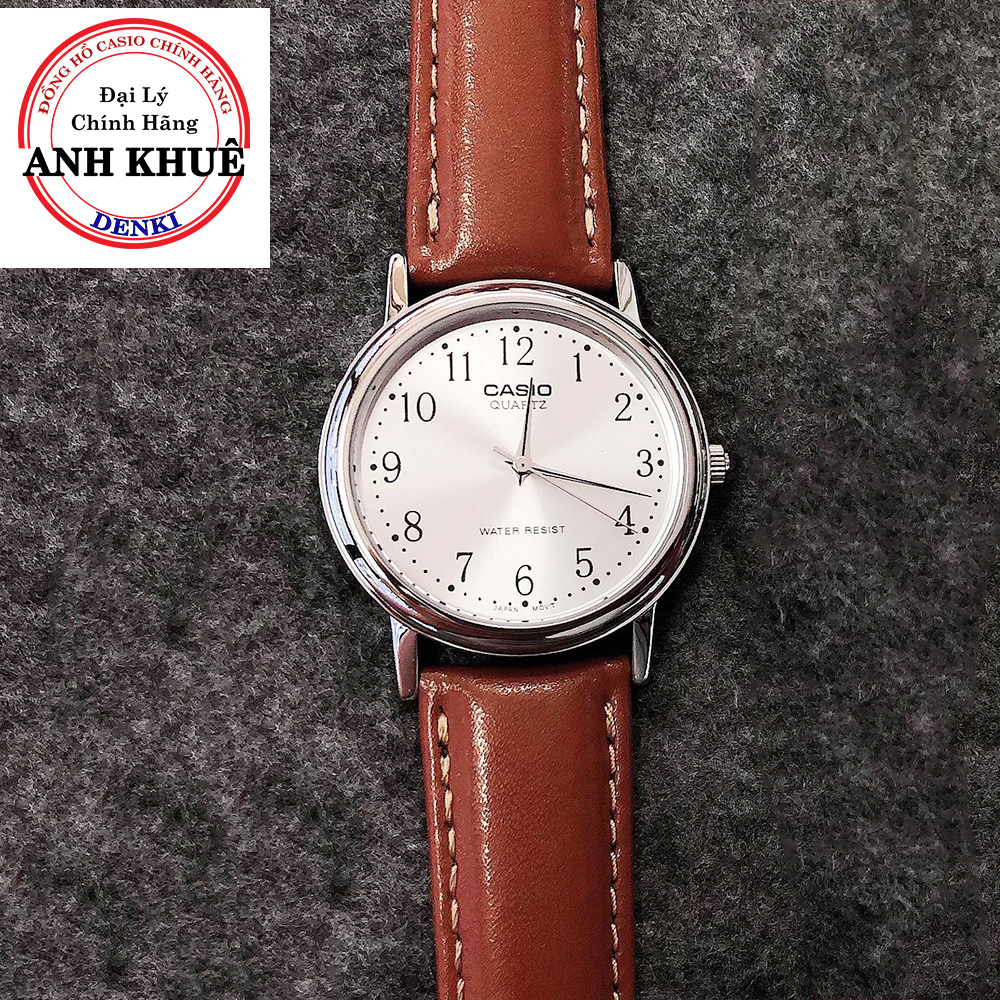 Đồng hồ nam dây da casio standard anh khuê mtp-1095e-7bdf trẻ trung