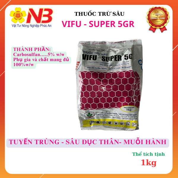 Vifu Super 5GR 1kg Diệt tuyến trùng Sâu đục thân Muỗi hành