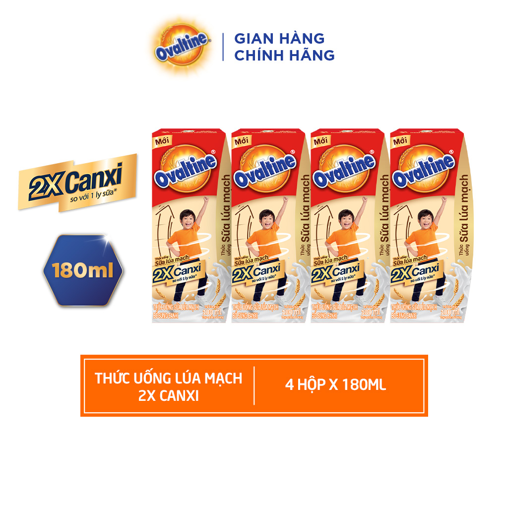 Thức uống lúa mạch gấp đôi Canxi Ovaltine