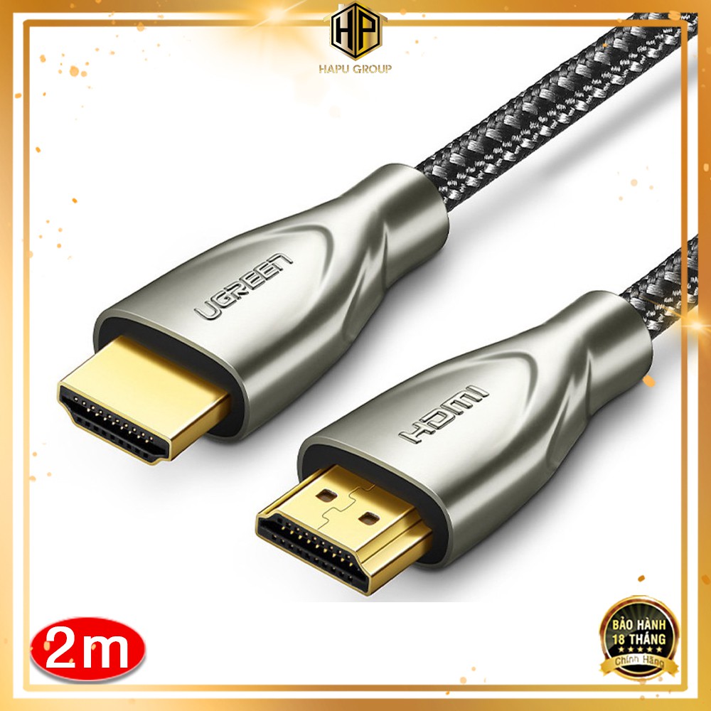 Cáp hdmi 2.0 sợi carbon ugreen 50108 dài 2m cao cấp - hapugroup