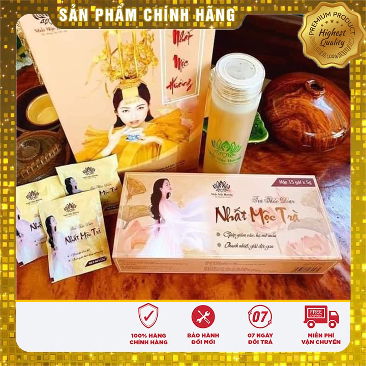 [Sẵn hàng] Nhat Mộc Trà - Trà thảo dược giảm cân giảm mỡ nội tạng hộp 15 gói
