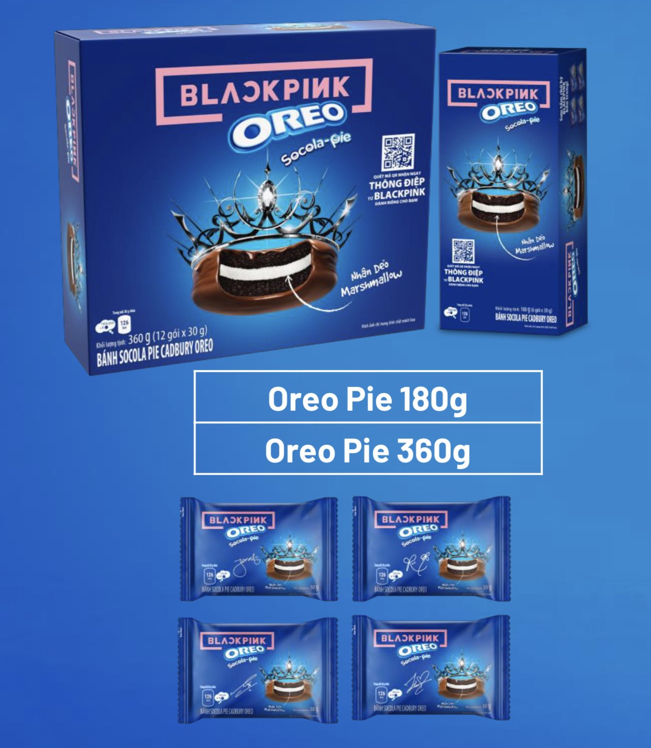 Oreo Pie BlackPink Kèm Chữ Ký Hộp 360g