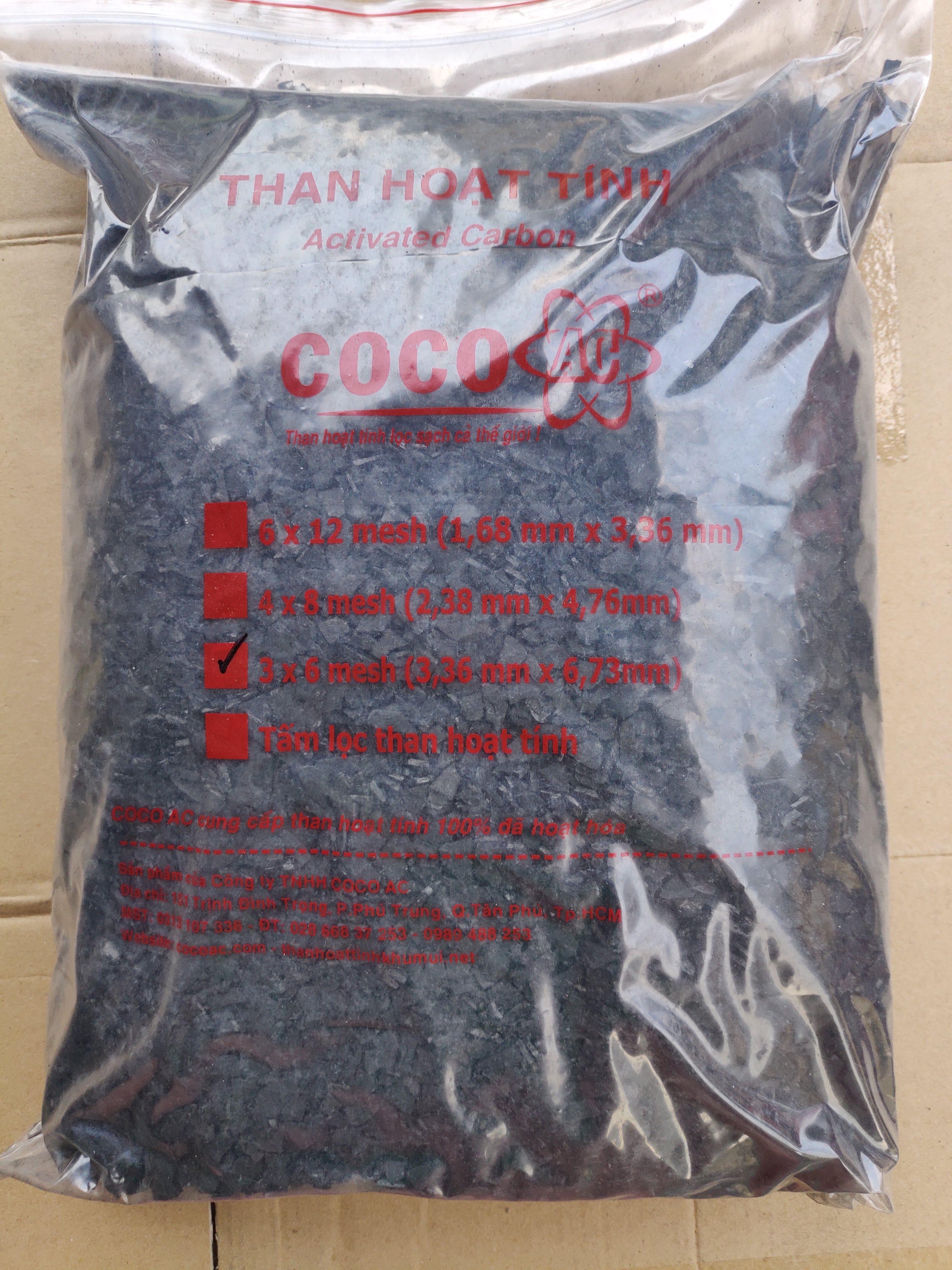 Túi than hoạt tính lọc khí hạt 03x06 mesh