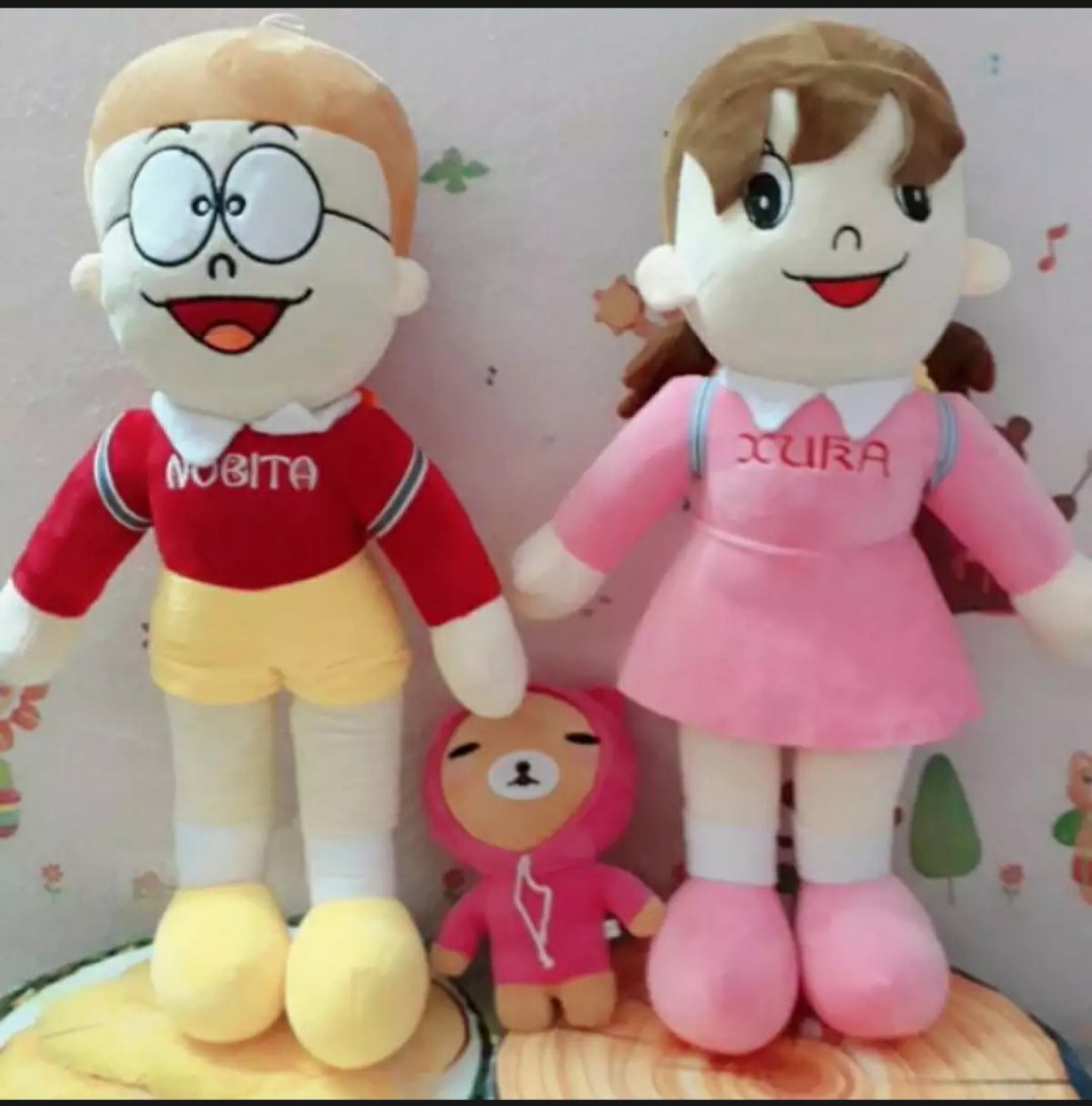[HCM]Gấu bông SUKA - NOBITA - BÚP BÊ cute  Vải Mịn - Co Giãn 4 chiều - Giá xưởng - gòn trắng tinh khiết - ngang hàng cao cấp