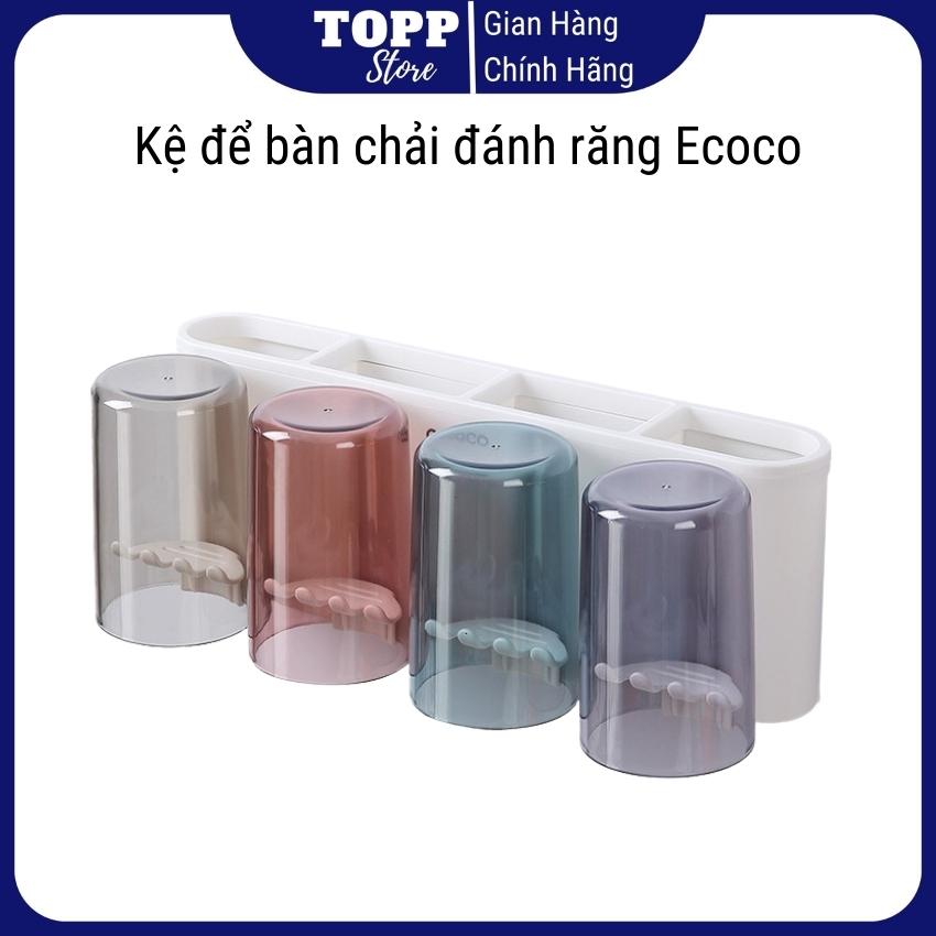 Kệ treo bàn chải đánh răng Ecoco, giá treo bàn chải đánh răng gắn tường cao cấp tiện dụng, kệ để bàn chải đánh răng kèm cốc, giá treo bàn chải đánh răng nhà tắm chống nước, bộ cắm bàn chải kèm cốc sang trọng hiện đại