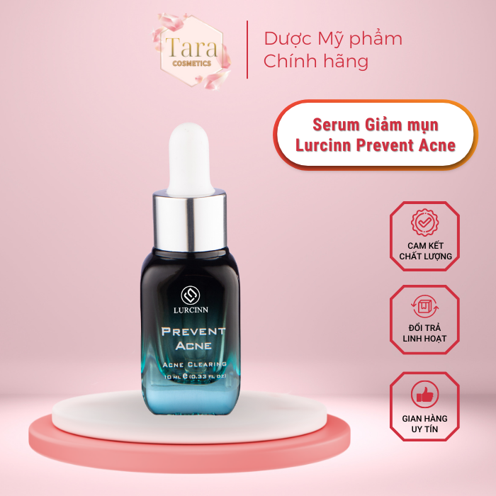 Tinh chất Giảm mụn LURCINN Prevent Acne Serum 10ml ngăn ngừa mọi loại mụn [Tara Cosmetics]
