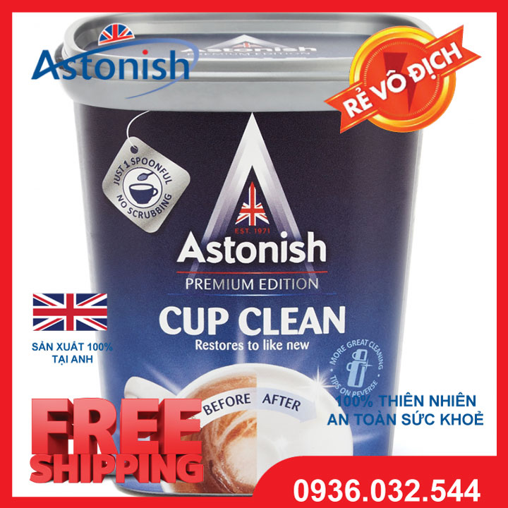 Bột Tẩy Đa Năng Astonish - Tẩy cặn trà , cà phê , ly . tách chén , vệ sinh lồng máy giặt