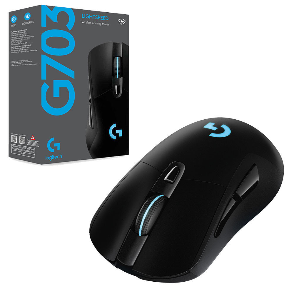 Chuột Không Dây Logitech G703 Wireless có Led - Pin sạc - Có cáp, ko đầu chuyển