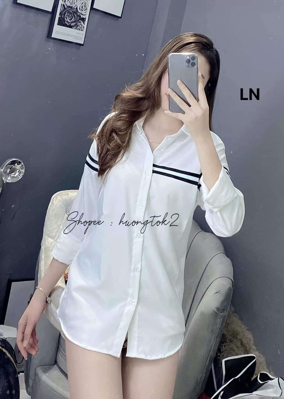 Áo sơ mi dài tay 2 vạch chất sơ mi lụa hottrend 2022