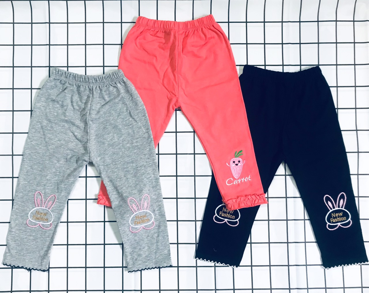 Quần legging dài cho bé gái cotton thoáng mát