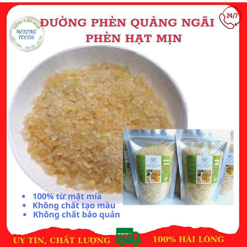 Đường phèn nguyên chất quãng ngãi loại mịn 1000gr
