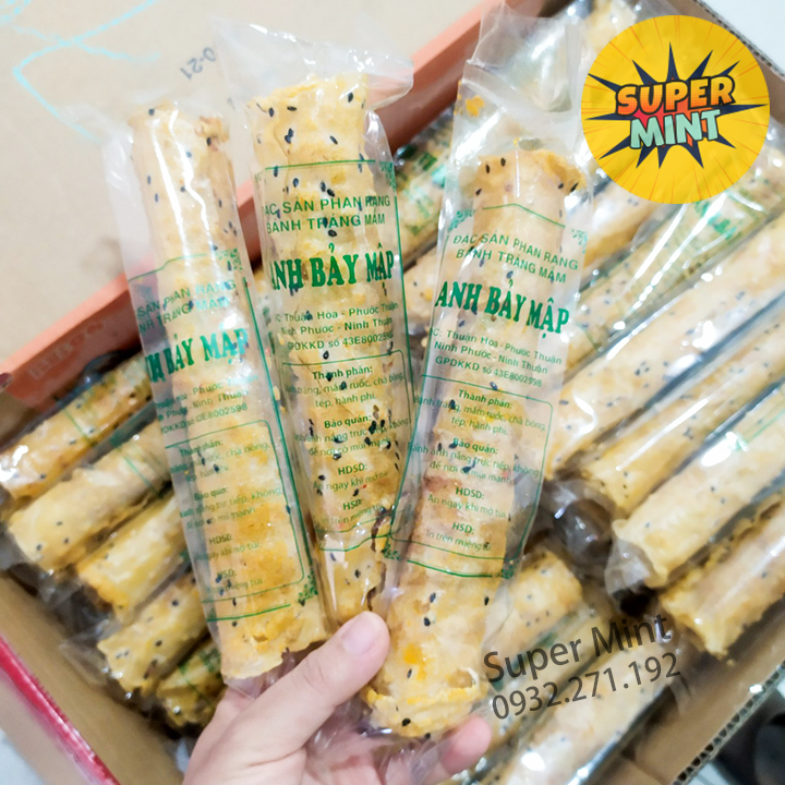 Bánh tráng nướng cuộn mắm ruốc Chà Bông Đặc sản Phan Rang Anh Bảy Mập