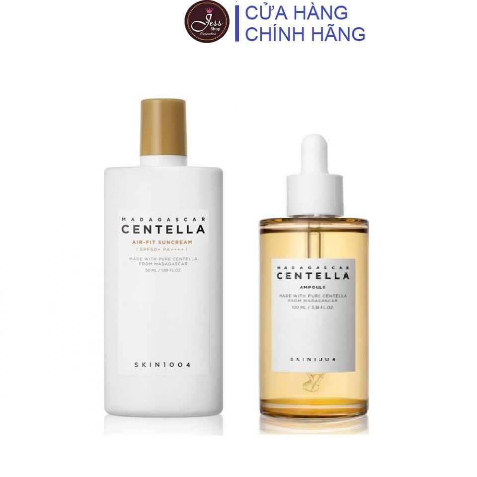 Combo 2 Sản Phẩm Kem Chống Nắng, Serum Dưỡng Da Giảm Mụn Skin1004 Madagascar Centella Asiatica (Kem chống nắng + Serum)