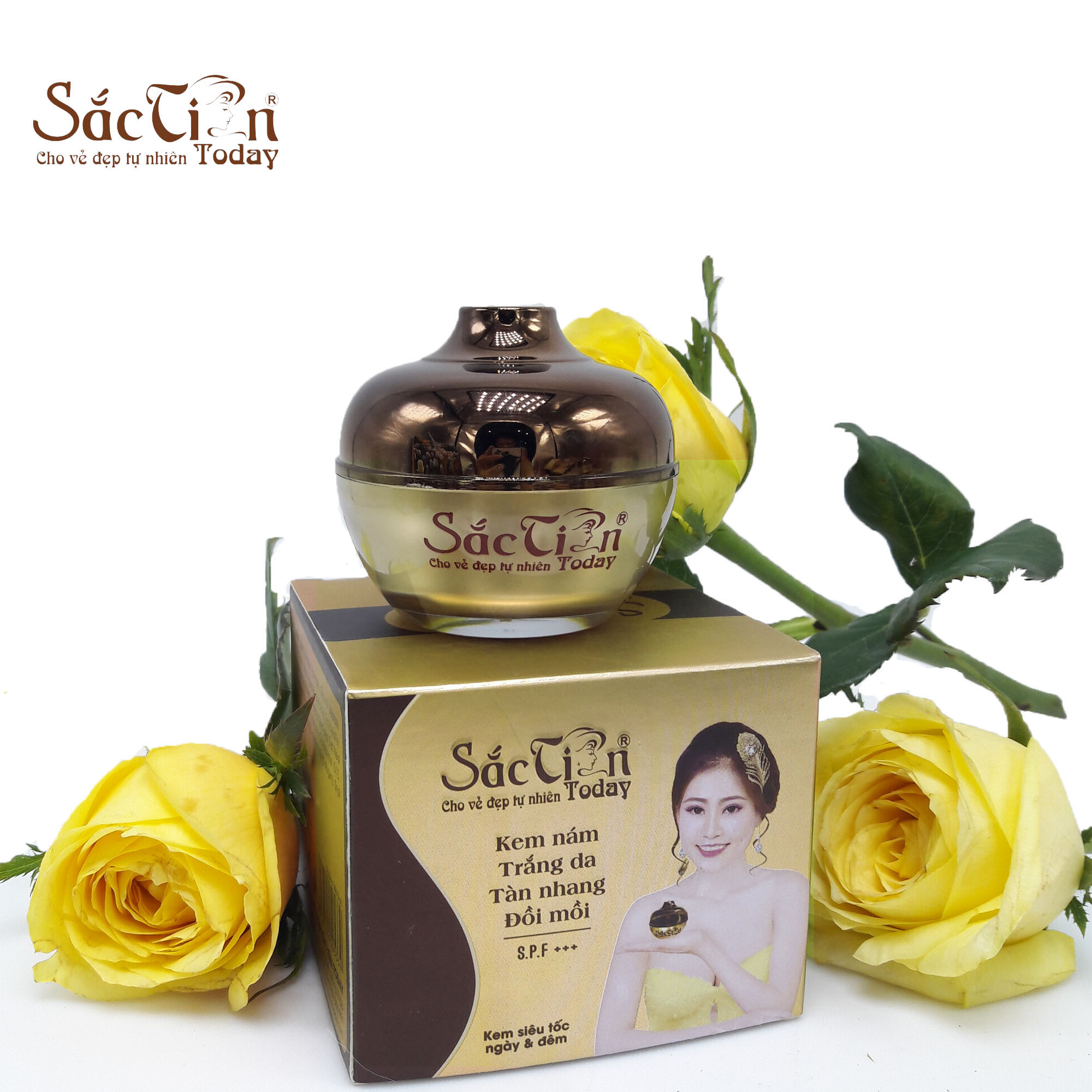Combo Kem Nám Trắng Da Tàn Nhang Đồi Mồi (18g,30g) (sệt) + Sữa Rửa Mặt 3 in 1 Sắc Tiên Today