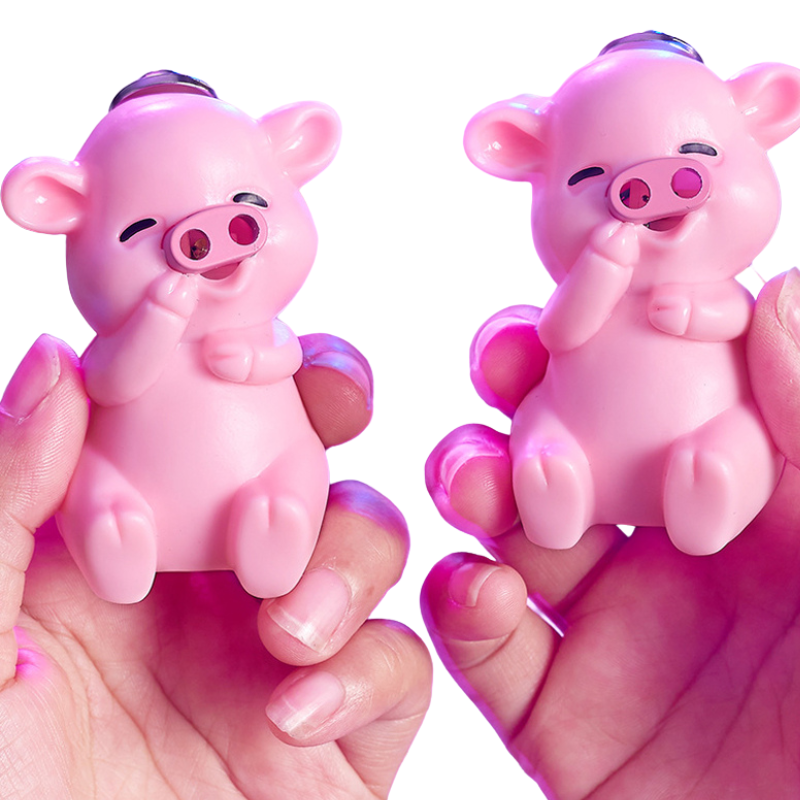 Bật lửa dùng gas heo con màu hồng dễ thương