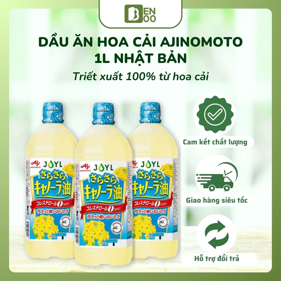 Dầu Ăn Hoa Cải Ajinomoto 1000g Nhật Bản - Dầu ăn thực vật tốt cho sức khỏe