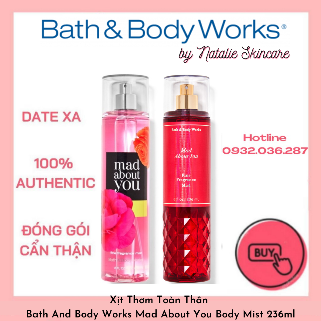 Xịt thơm toàn thân bath and body works mad about you body mist 236ml