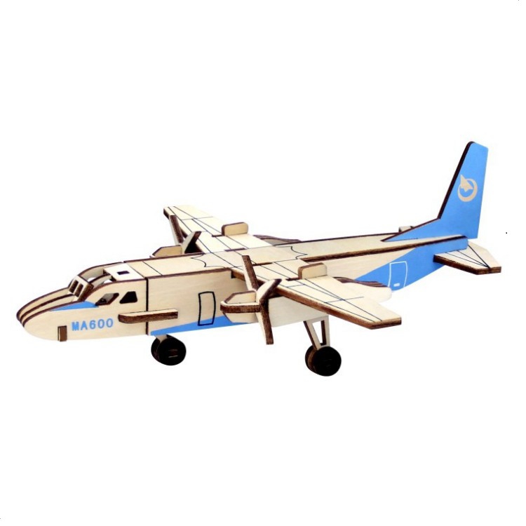 [HCM]Đồ chơi gỗ lắp ráp 3D- mô hình máy bay dân dụng- 36 mảnh ghép-cắt laser