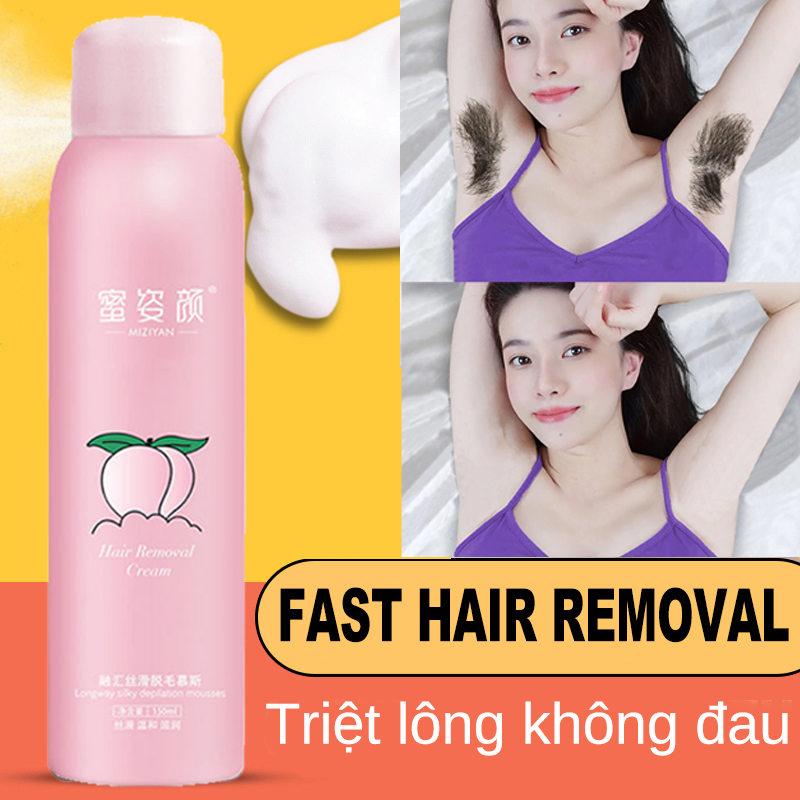 Kem tẩy lông Peach xịt tẩy lông 150ml tẩy lông cho phụ nữ và nam giới wax tẩy lông tay Kem làm rụng lông chân tay Kem tẩy lông nách Kem dưỡng tóc làm rụng lông