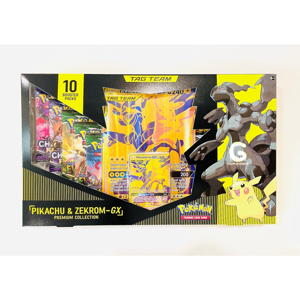 Hộp thẻ bài Pokemon TCG - Pikachu & Zekrom - GX Tag Team Premium Collection