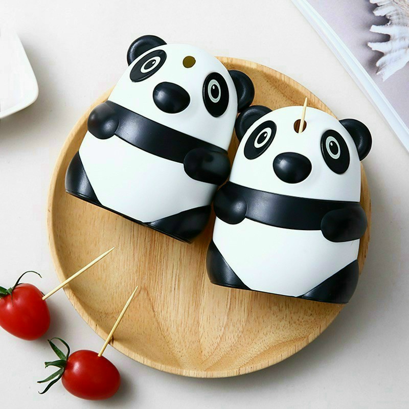 Hủ đựng tăm xỉa răng nhấn tự động đẩy tăm hình bé heo bé gấu