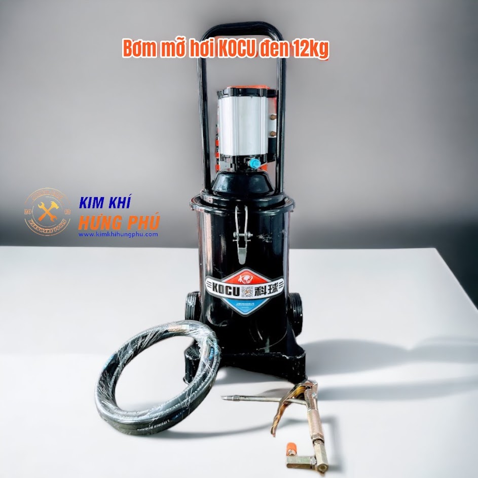 Máy bơm mỡ hơi khí nén 12l - kocu gz-8 , aap