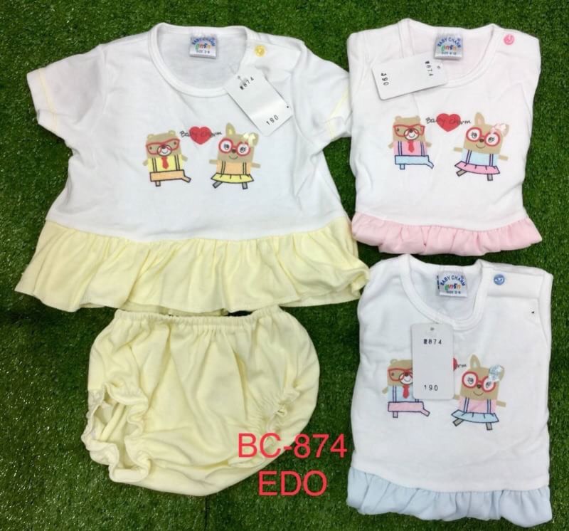 Quần áo thun cotton em bé sơ sinh Thailand từ 3 đến 12 tháng