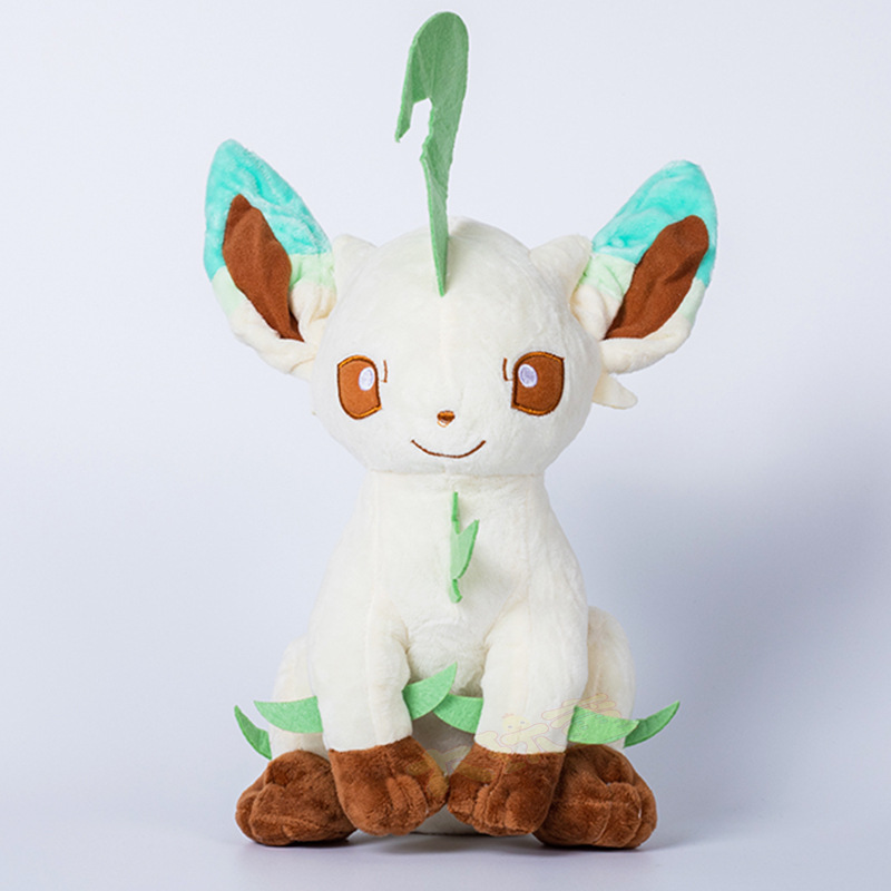 Gấu bông pokemon eevee leafeon hệ cỏ, hệ lá cây hàng chính hãng pokemon nguyên tem nguyên tag mới 100% xịn đẹp
