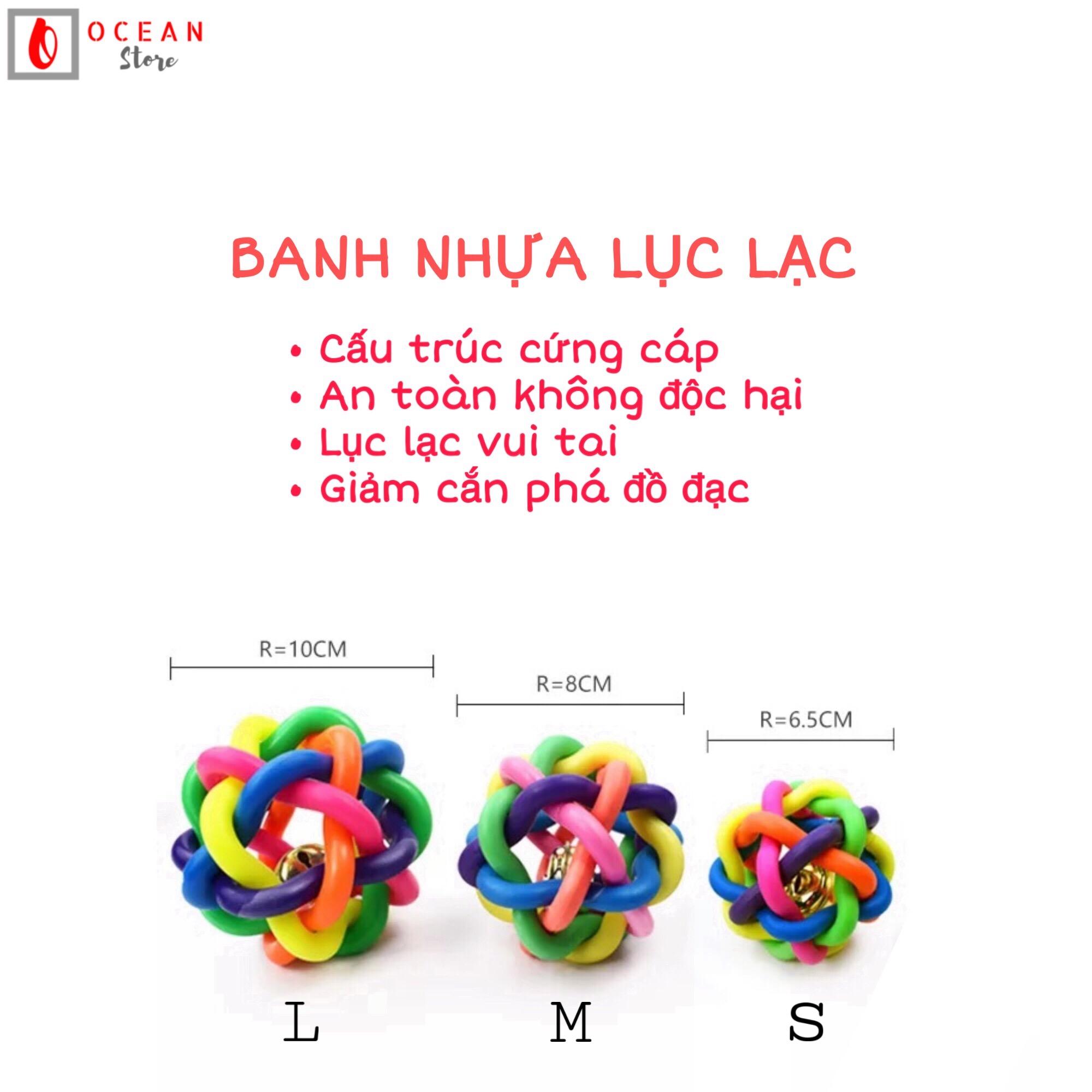 Đồ chơi banh có chuông 7 màu cho chó mèo - Đồ chơi cho chó mèo