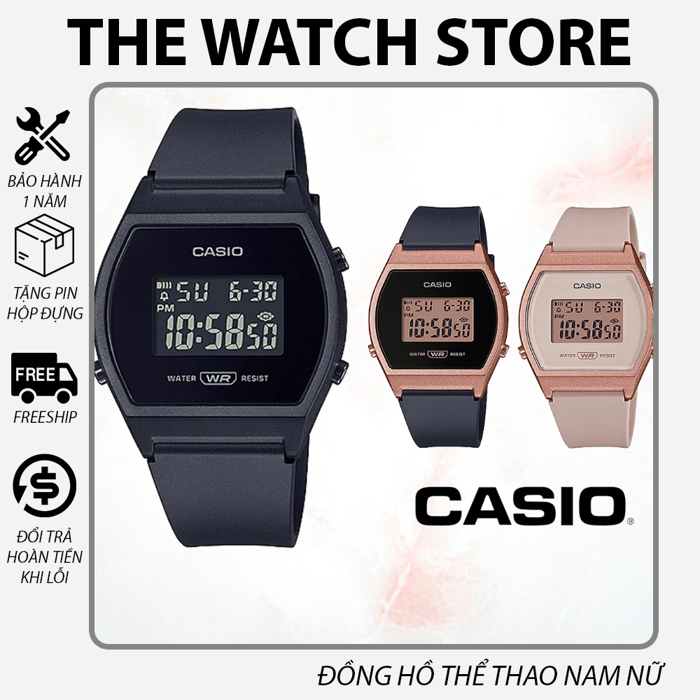 Đồng hồ nữ casio lw-204 - đồng hồ casio vintage dây nhựa đầy sang chảnh cho nữ giới