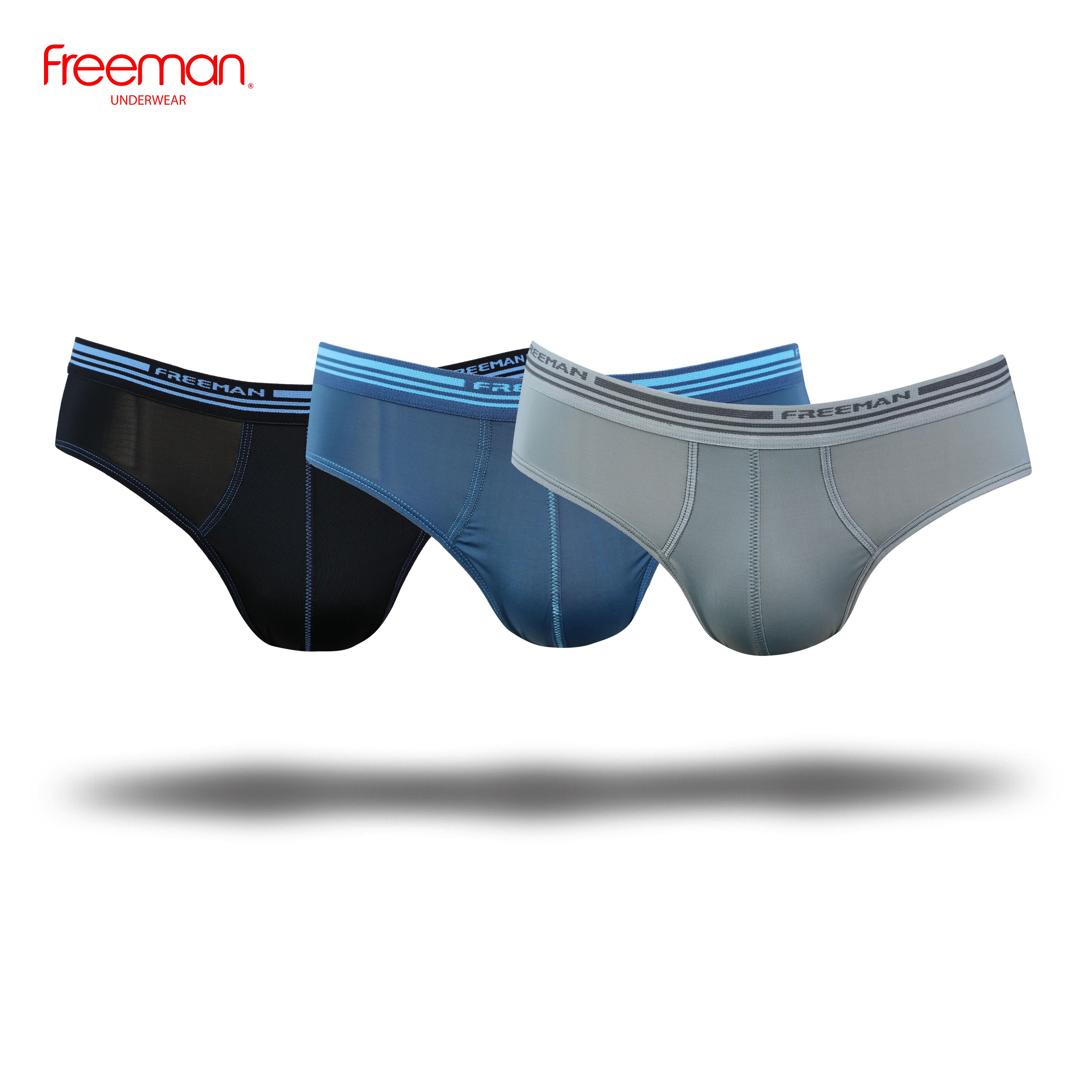 Combo 3 Quần lót nam FREEMAN chất liệu THUN LẠNH thoáng mát BO756