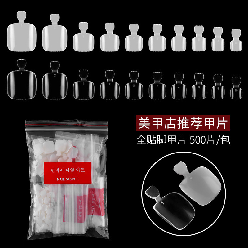Móng úp chân bịch 500 móng đủ size từ 0-9