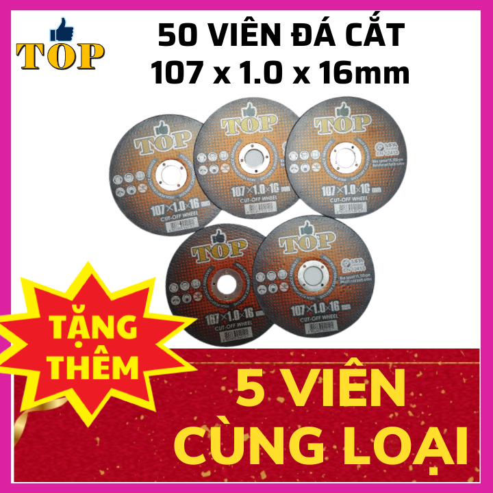 50 viên ĐÁ CẮT SẮT phi 100 ( 1 tấc) | Đá cắt inox | Đá cắt TOP Hàn Quốc