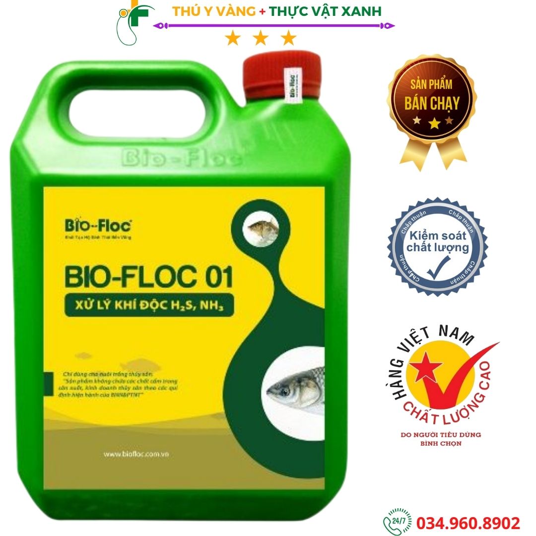 Chế phẩm biofloc 01 xử lí triệt để khí h2s, nh3 trong ao nuôi can 2lit