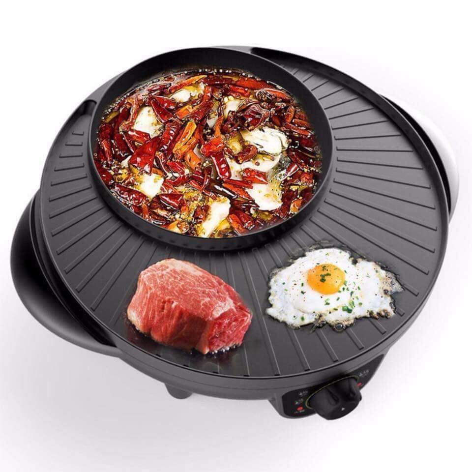 Bếp lẩu nướng điện tròn đa năng 2 in 1 OSAKA, Nồi lẩu nướng 2 ngăn Hàn Quốc,nồi lẩu nướng đa năng 2 trong 1 ,bếp lẩu nướng đa năng ,hàng cao cấp,với chức năng vừa nướng vừa lẩu rễ sử dụng tiếp kiệm điện ,BH 1 NĂM