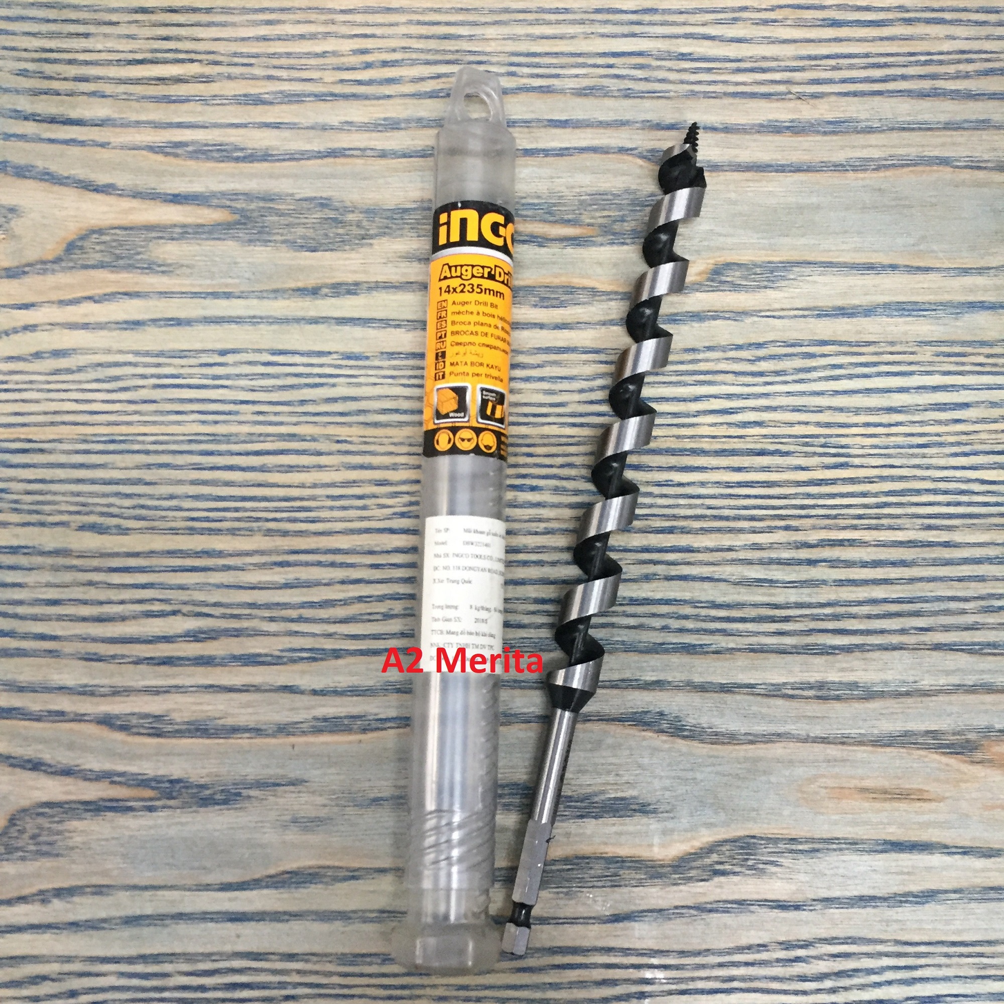 Mũi khoan gỗ xoắn ốc 14x235mm ingco dbw3221401