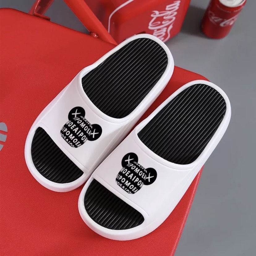 Dép unisex cao cấp dép mickey độn đế dép quai ngang mickey dép unisex cao cấp nam nữ