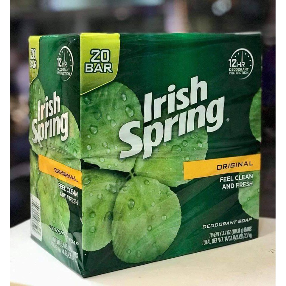 Lốc 20 cục xà bông diệt khuẩn irish spring 20x113g nhập mỹ