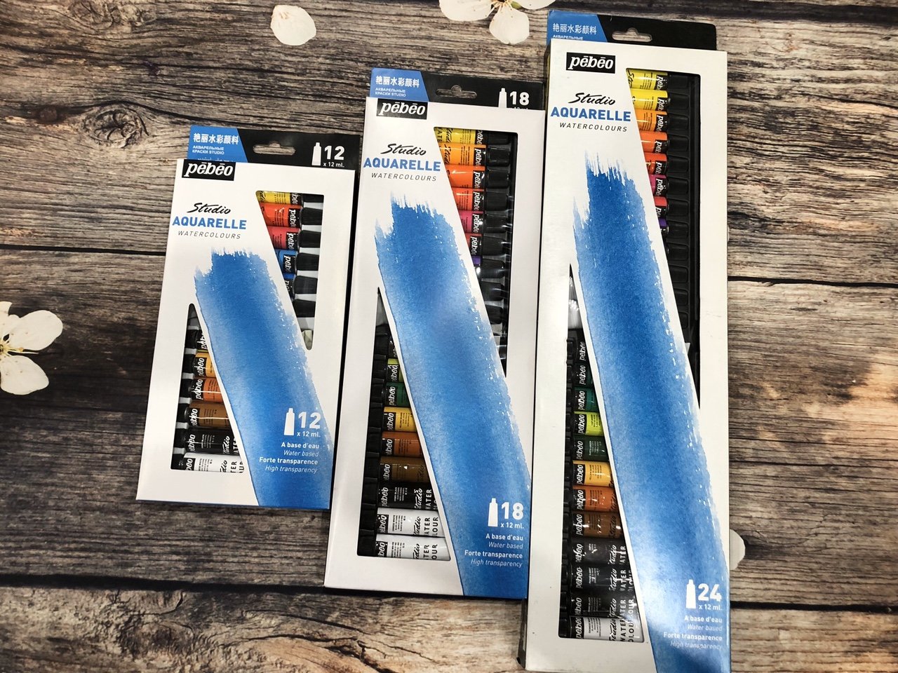 Màu nước pebeo 12 tuýp, 18 tuýp, 24 tuýp, Pebeo Studio Aquarelle Watercolour 12ml