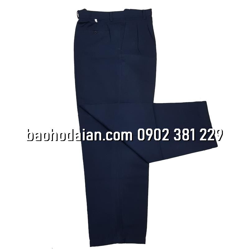 Quần bảo vệ, quần tây vải Castme màu xanh đen (tím than)