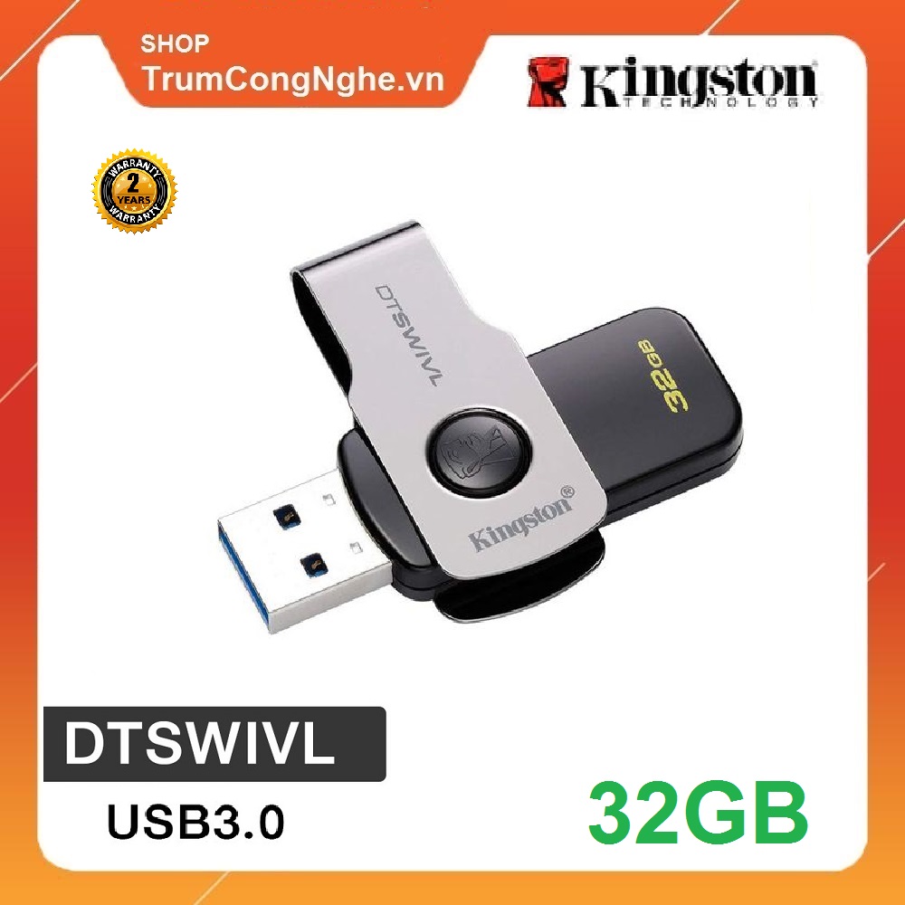 Usb 32gb 3.0 kingston datatraveler swivl up to 100mb/s