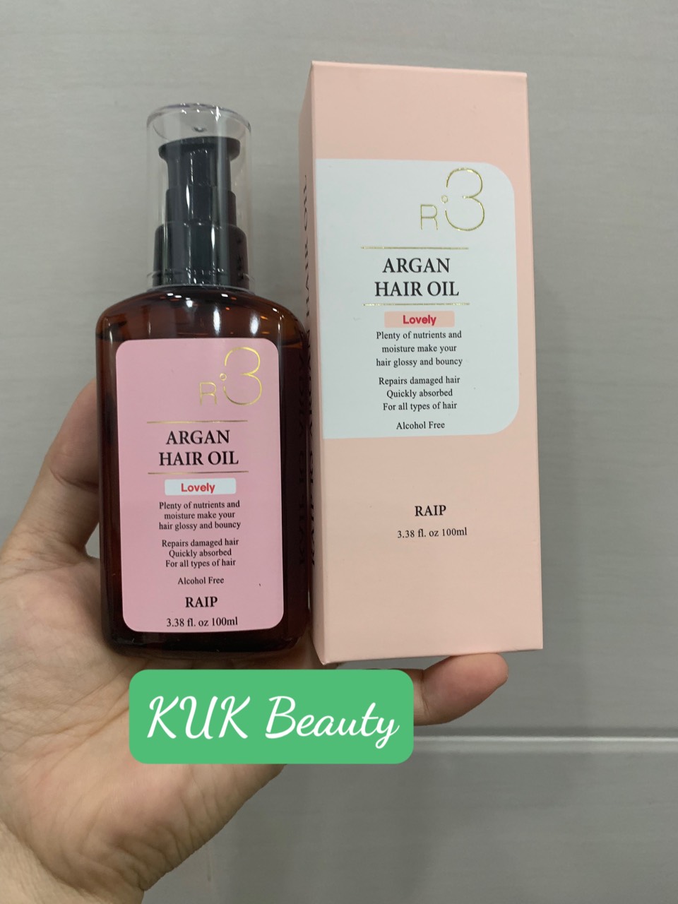 [HCM]DƯỠNG TÓC CHUYÊN SÂU ARGAN HAIR OIL R3 ( màu hồng)