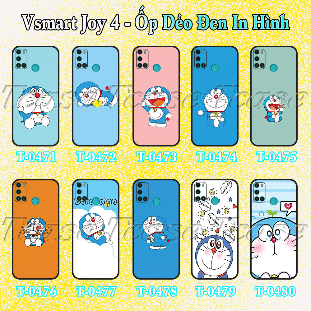 [HCM]Ốp lưng Vsmart Joy 4 - Ốp dẻo đen in hình Mèo Ú